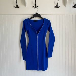 Royal blue dress w silver sccents